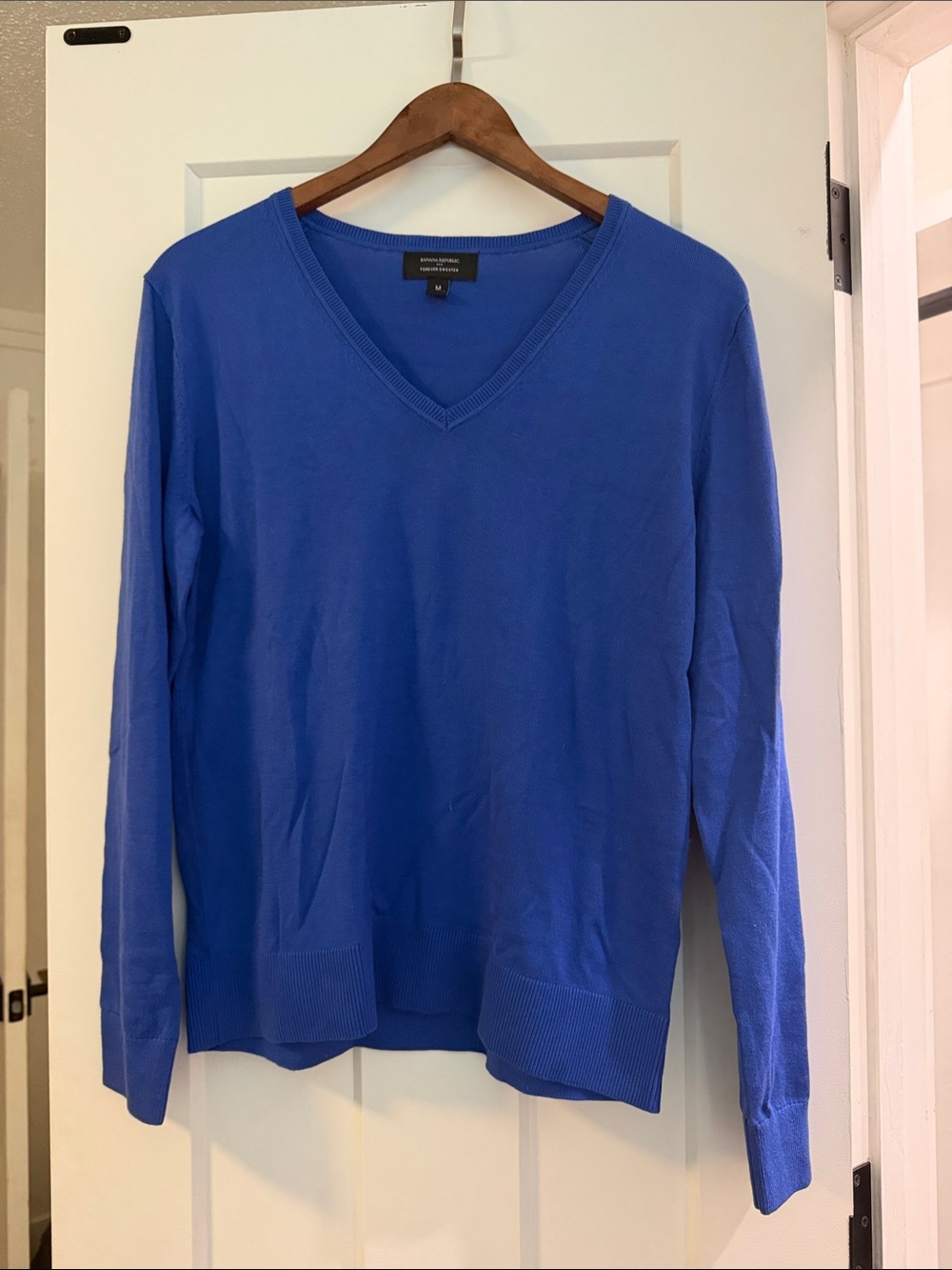 Banana Republic Women's V-Neck Sweater in Royal Blue